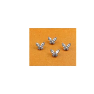 Embout Titane Piercing - Gamme Hand Ink - Embout en titane f136 pour pas de vis interne papillon avec strass
