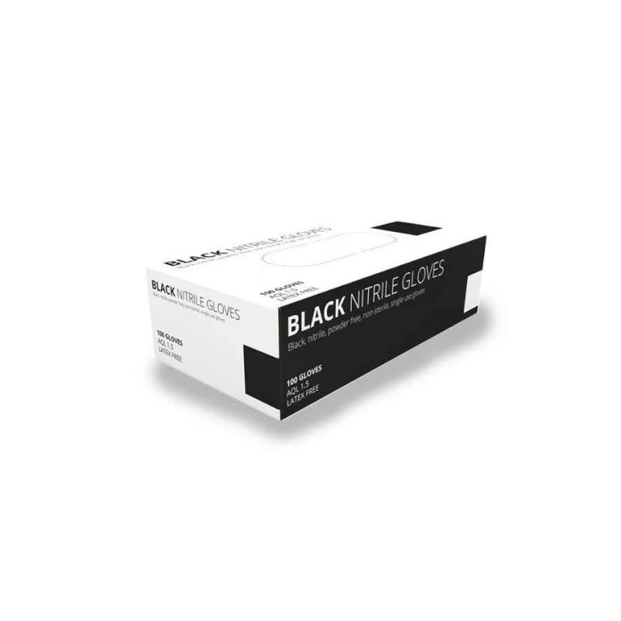 Gant Noir Tatouage – Black nitrile Gloves by Unigloves – Gant en nitrile noir non poudre